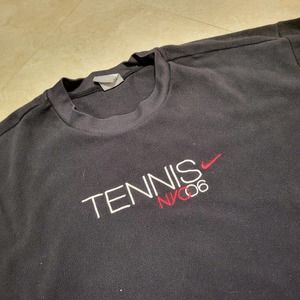 VTG NIKE Y2K 2006 Mens XL Tennis NYC New York City 06 Fleece Crewneck Sweatshirt